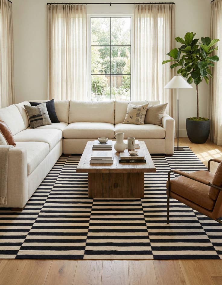 Detail image of 10' 6 x 12' 10  Hand Woven Kilim Modern Wool Rug