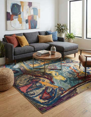 Washable Haerfest Square Rug