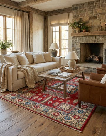 5' x 7' 1 Hand Knotted Kazak Rug