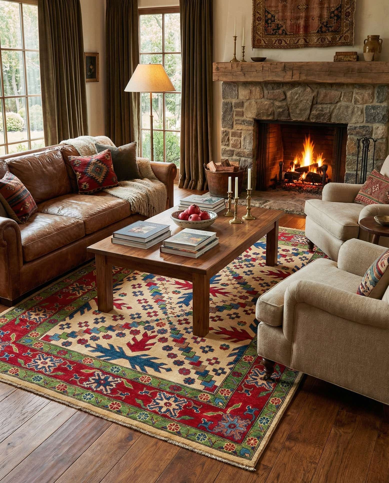 5' 10 x 9' Hand Knotted Kazak Rug