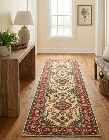 2' 8 x 9' 9 Hand Knotted Kazak Runner Rug