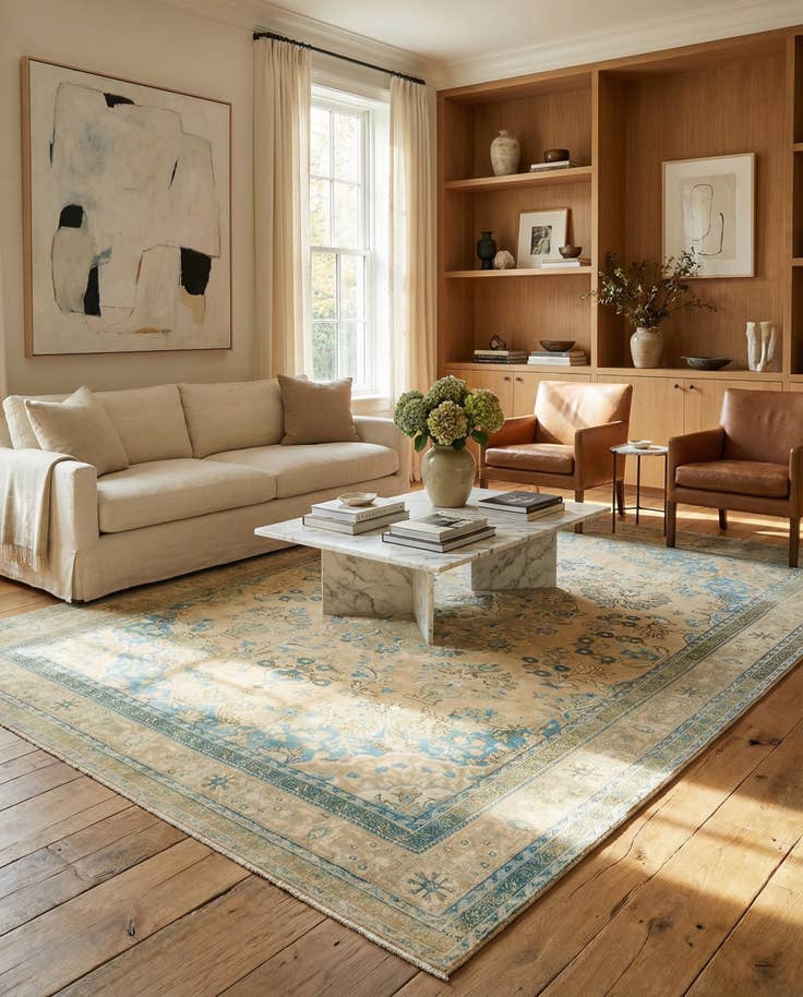 Detail image of 7' 1 x 10' 1 Hand Knotted Ultra Vintage Persian Wool Rug