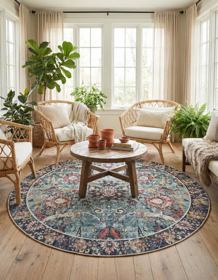 Detail image of 7' 10 x 7' 10 Timeless Round Rug
