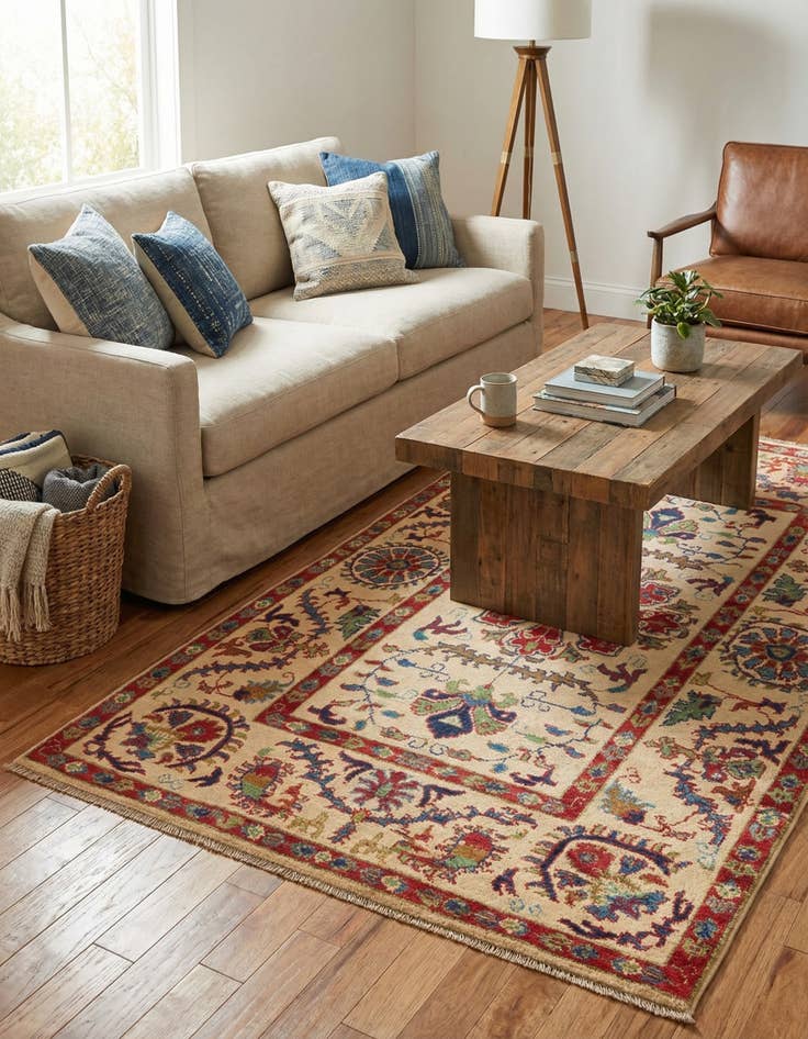 Detail image of 3' 3 x 4' 9  Hand Knotted Kazak Rug