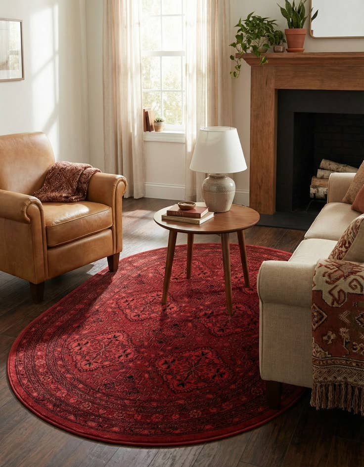 Detail image of 4' 1 x 6' 1 Bokhara Oval Rug