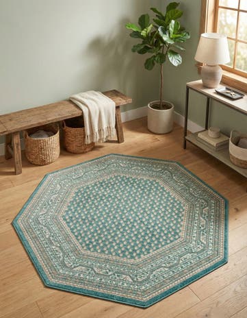 Turquoise SoHo Octagon Rug