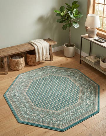Turquoise SoHo Octagon Rug