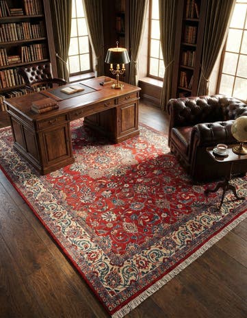 6' 2 x 10' 4 Sarouk Wool Rug