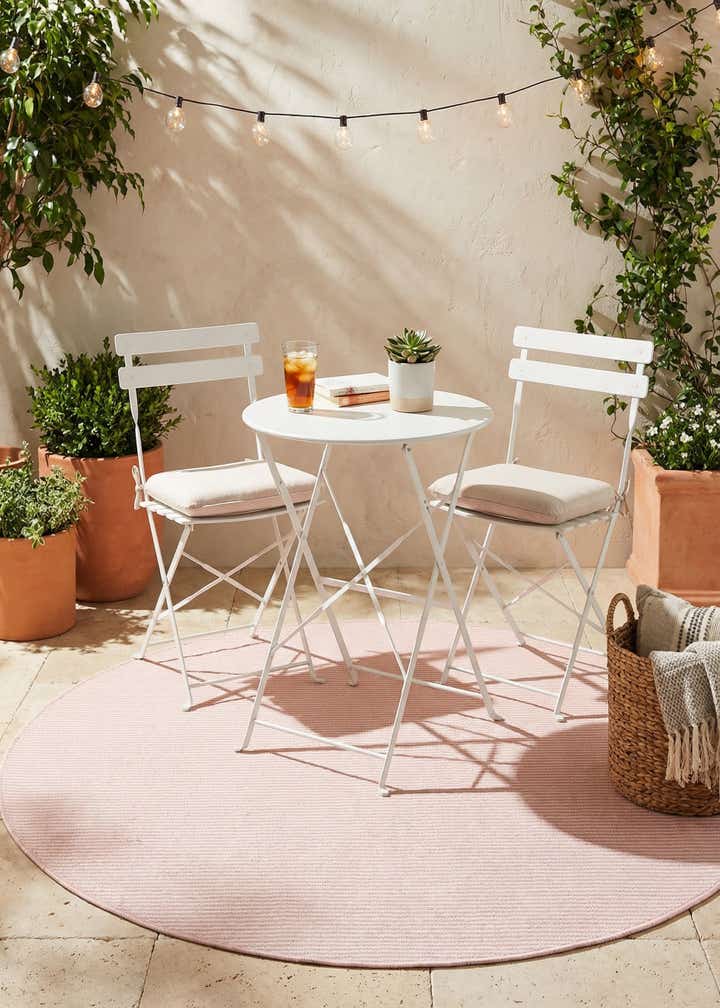 5' 1 x 5' 1 Easy-Clean Jill Zarin Palm Springs Indoor / Outdoor Round Rug