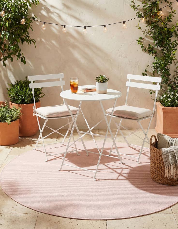 Detail image of 5' 1 x 5' 1 Easy-Clean Jill Zarin Palm Springs Indoor / Outdoor Round Rug
