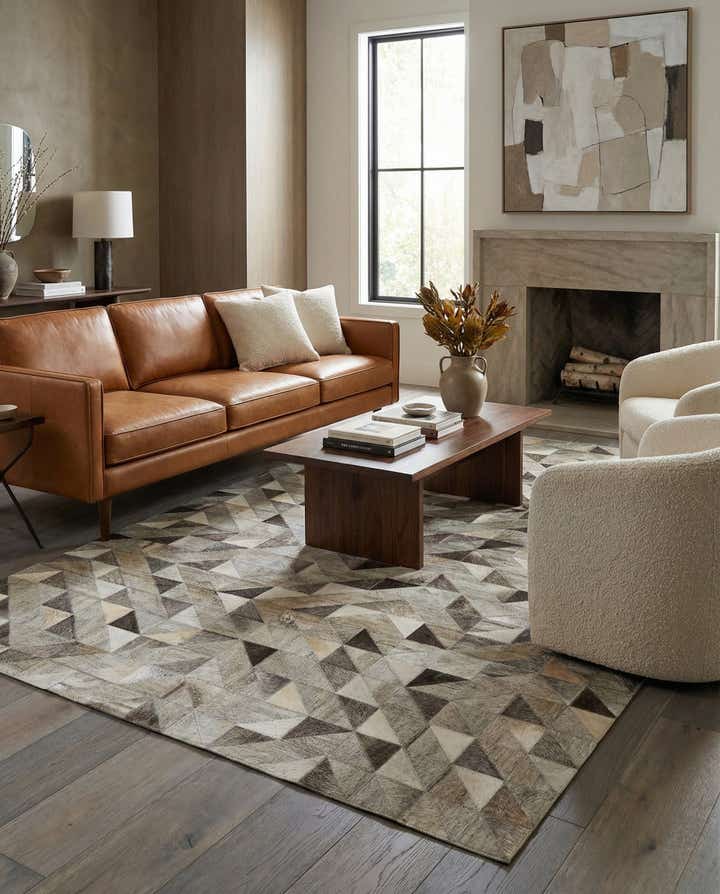 4' 10 x 7' 8 Cowhide - Patchwork Rug