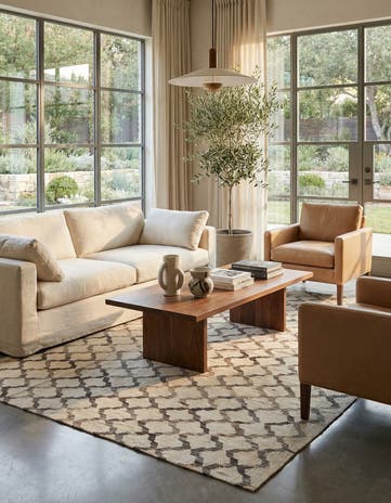 6' 4 x 7' 8 Hand Woven Kilim Modern Wool Rug