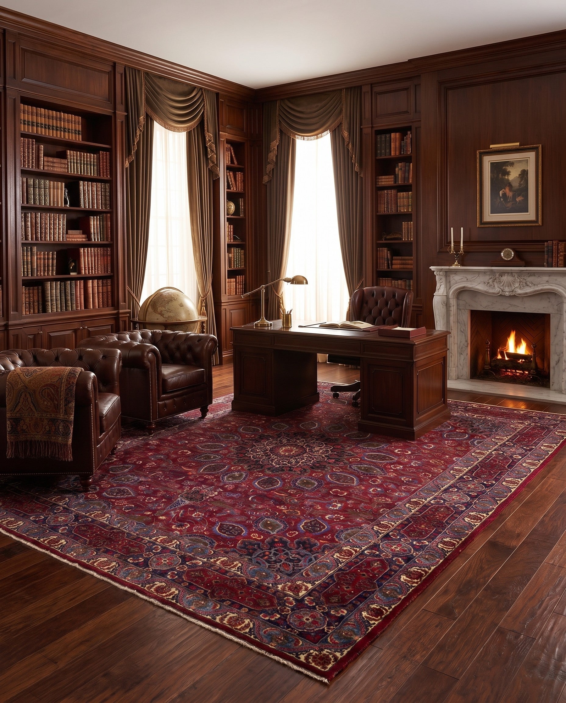 10' 10 x 12' 4 Mashad Wool Square Rug