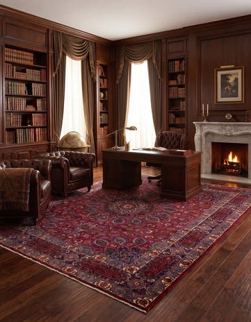 10' 10 x 12' 4 Mashad Wool Square Rug