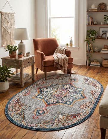 Blue Budapest Oval Rug