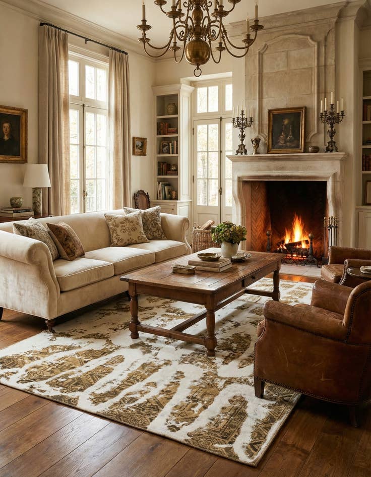 Detail image of 6' 4 x 9' 6  Hand Knotted Ultra Vintage Persian Wool Rug