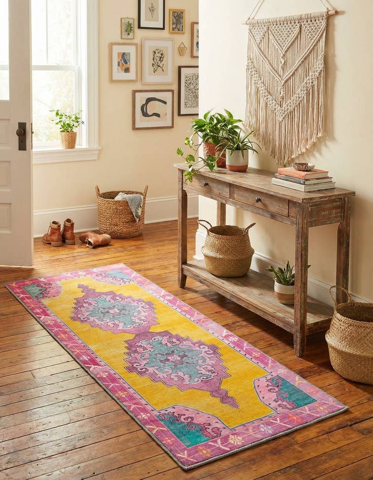 Detail image of 2' x 5' 3 Washable Timeless Runner Rug