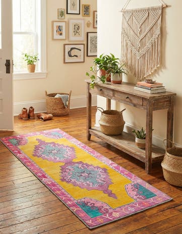 2' x 5' 3 Washable Timeless Runner Rug