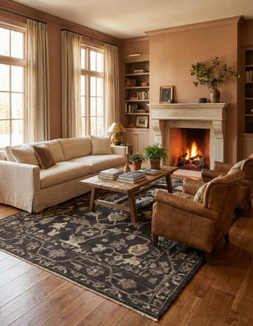9' 3 x 12' 3 Hand Knotted Oushak Wool Rug