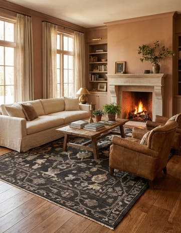 9' 3 x 12' 3 Hand Knotted Oushak Wool Rug