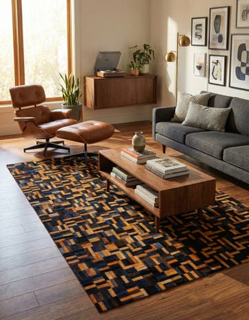 5' x 7' 11 Cowhide - Patchwork Rug
