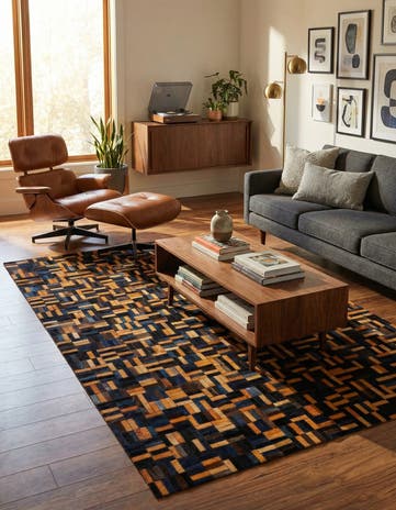 5' x 7' 11 Cowhide - Patchwork Rug