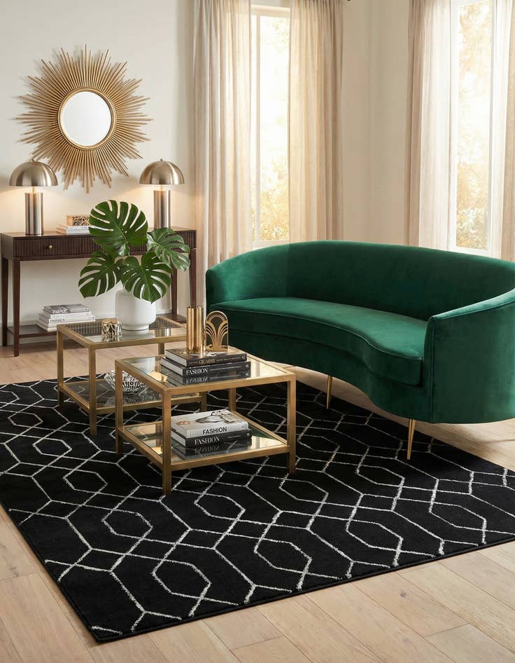 Detail image of 6' x 9'  Marilyn Monroe™ Glam Trellis Rug