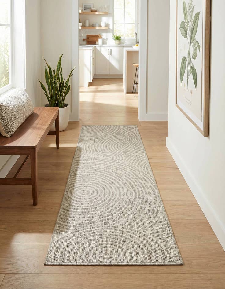 Detail image of 2' x 6'  Washable Modern Indoor / Outdoor Runner Rug