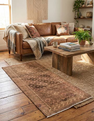 2' 2 x 4' 9 Hand Knotted Ultra Vintage Persian Wool Runner Rug
