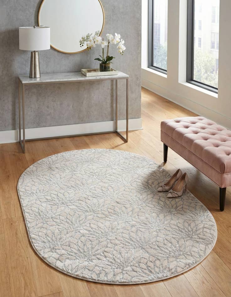 Detail image of  4' x 6'  Marilyn Monroe™ Glam Dahlia Oval Rug