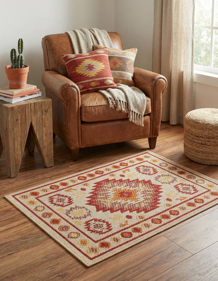 Detail image of  2' x 3'  Washable Baja Indoor / Outdoor Rug