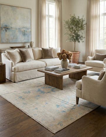 9' 8 x 13' 2 Hand Knotted Darya Wool Rug