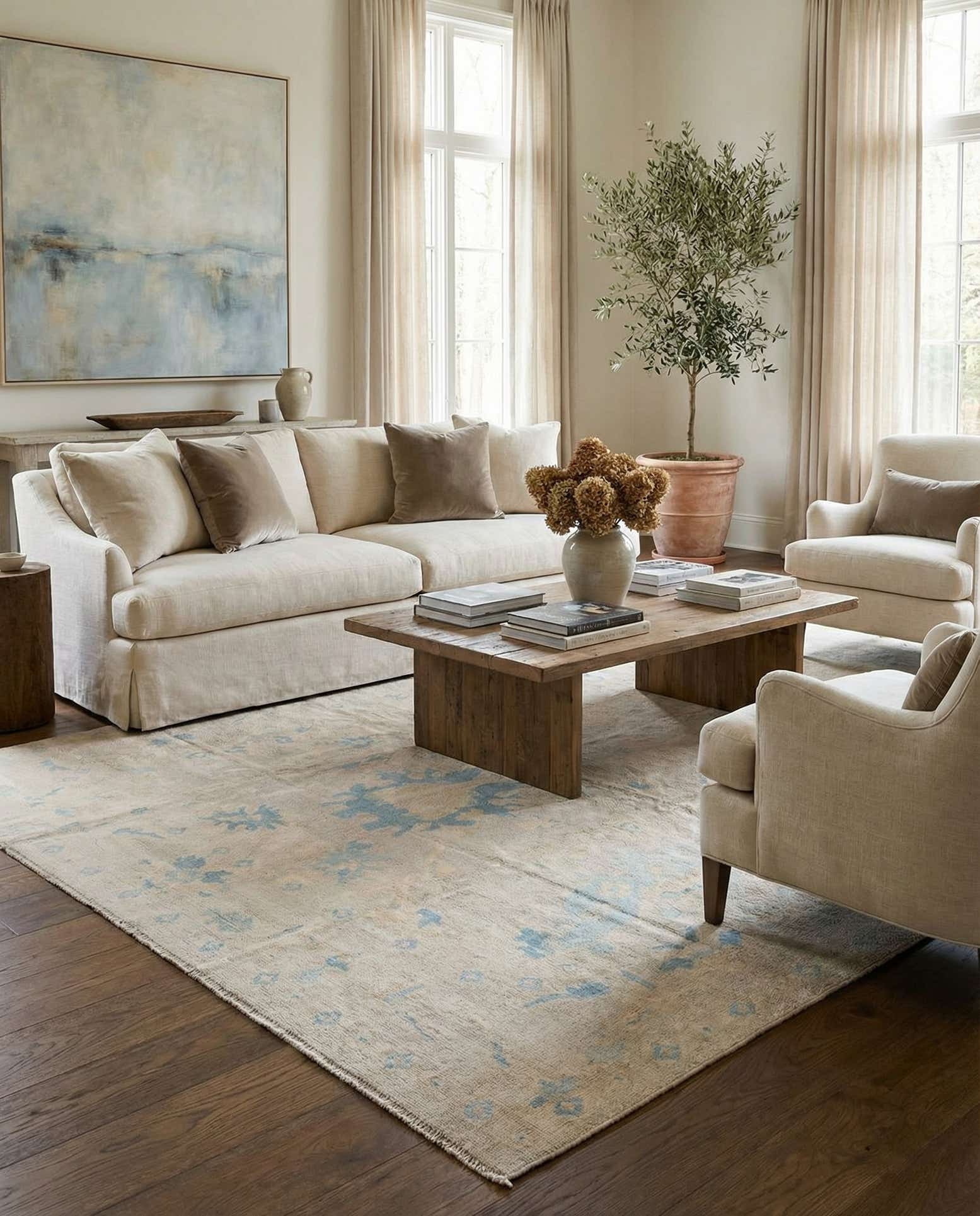 9' 8 x 13' 2 Hand Knotted Darya Wool Rug