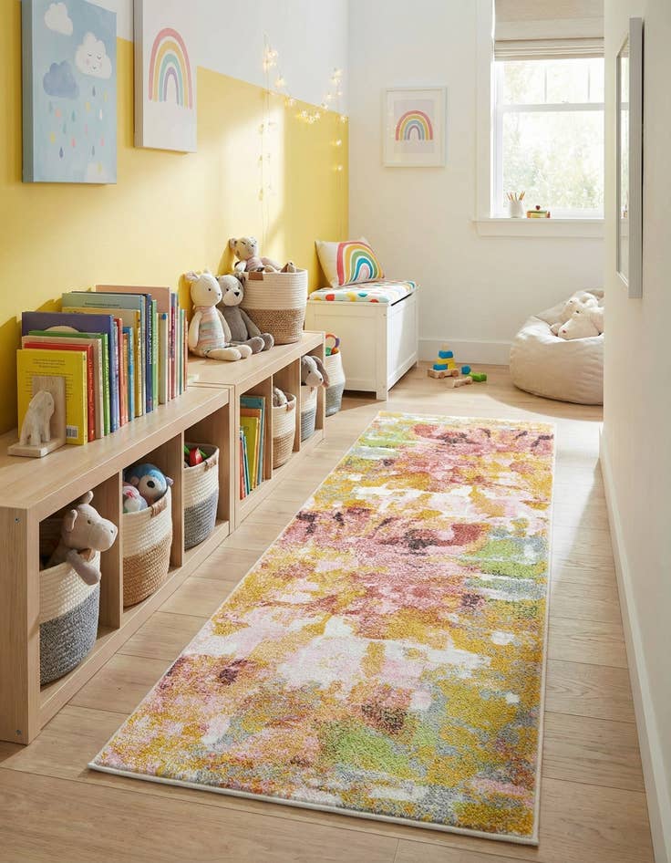 Detail image of 2' 2 x 6' 1 Abstract Whimsy Kids Runner Rug
