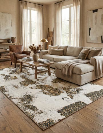 6' x 9' 4 Hand Knotted Ultra Vintage Persian Wool Rug