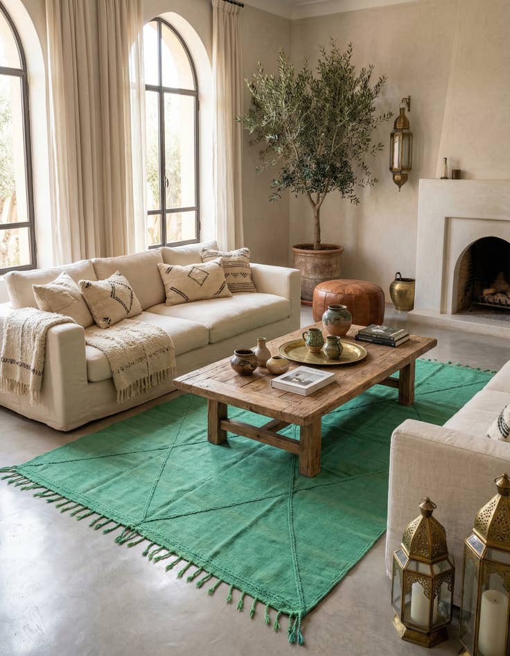 Detail image of 7' 7 x 10' 10  Hand Knotted Moroccan Wool Rug