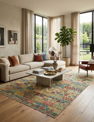 8' 9 x 12' Hand Woven Kilim Modern Wool Rug