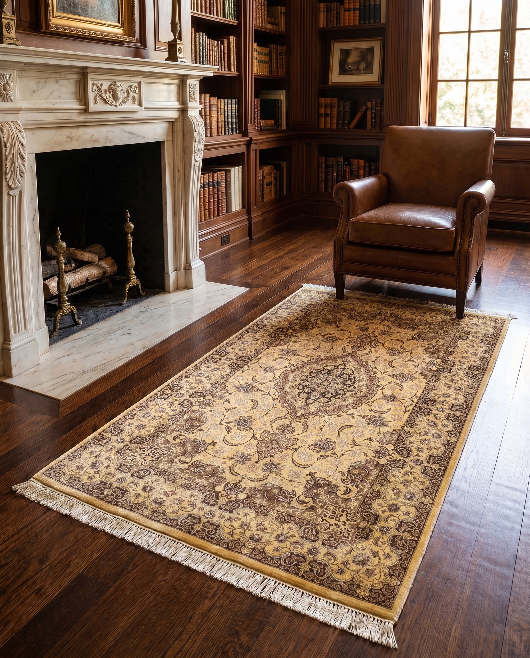 3' 3 x 5' 2 Ghom Silk Rug