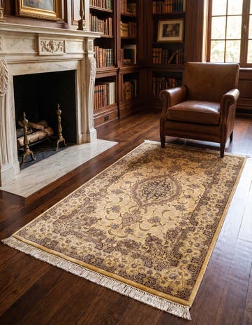 3' 3 x 5' 2 Ghom Silk Rug