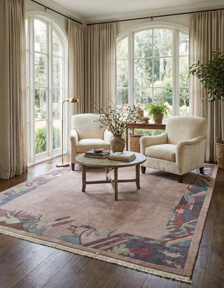 Detail image of  8' 6 x 11' 9  Hand Knotted Nepal Wool Rug