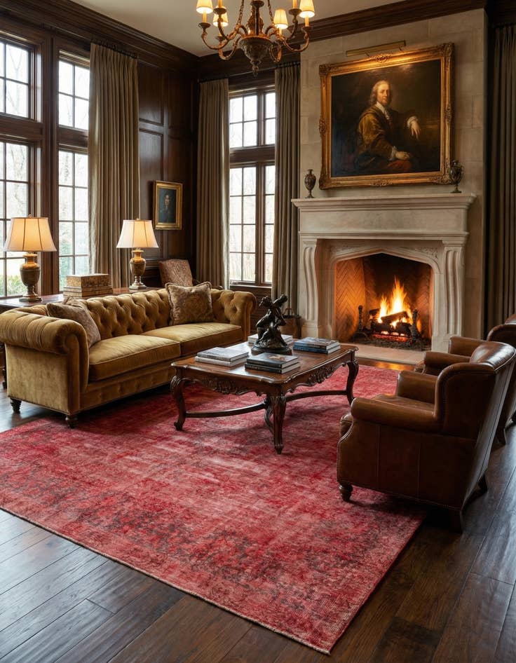 Detail image of 9' 10 x 13' 1 Vintage Royal Wool Rug