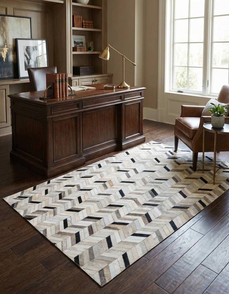 Detail image of 5' 3 x 8' 2 Cowhide Rug