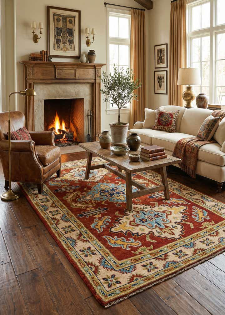 5' 7 x 8' Hand Knotted Kazak Oriental Rug