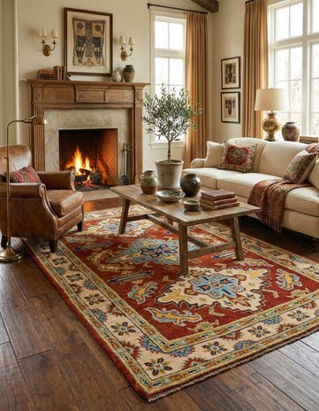5' 7 x 8' Hand Knotted Kazak Oriental Rug