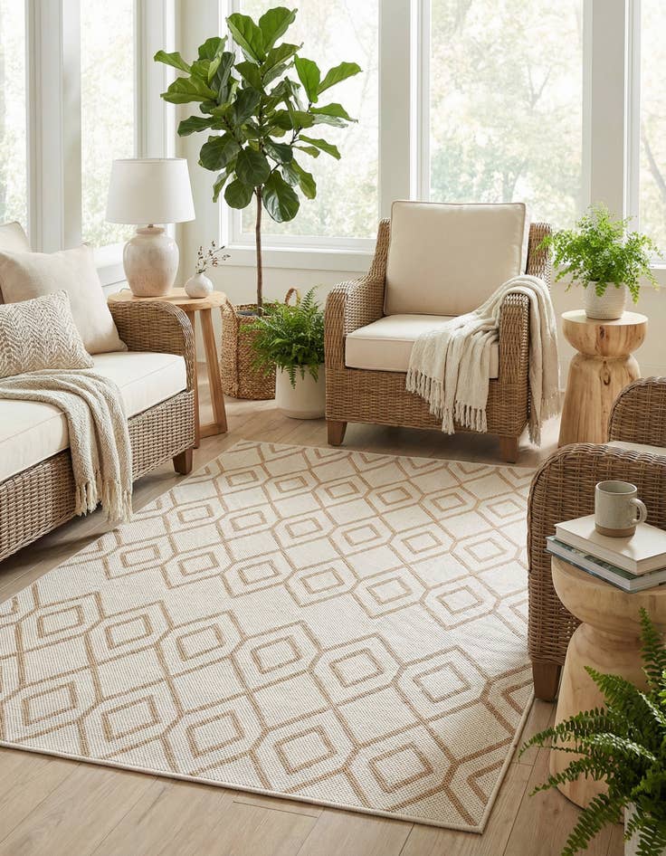 Detail image of 4' x 6'  Washable Jill Zarin Turks and Caicos Indoor / Outdoor Rug