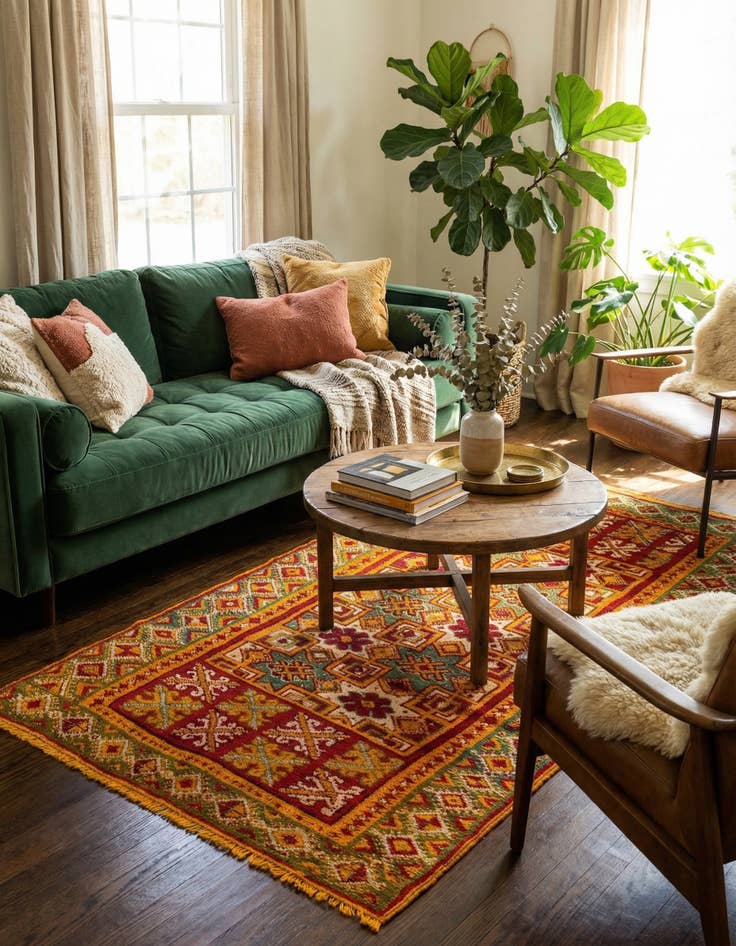 Detail image of 3' 5 x 6' 3  Hand Knotted Moroccan Wool Rug