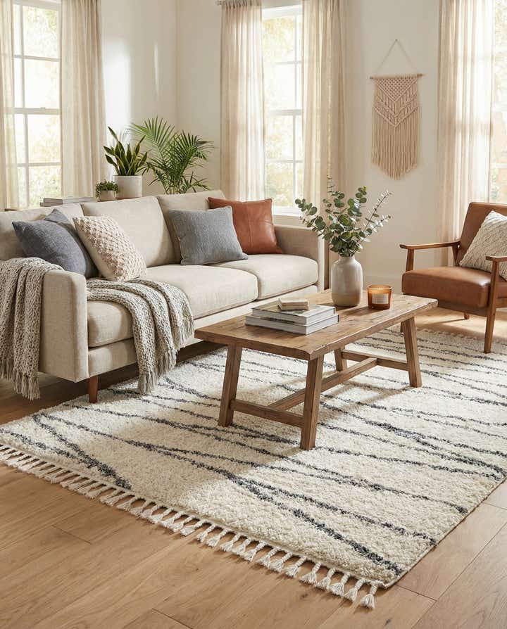 5' 3 x 8' Serenity Shag Rug