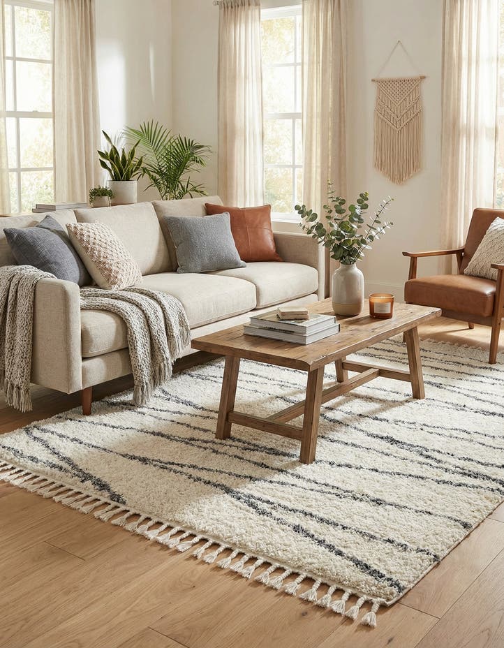 5' 3 x 8' Serenity Shag Rug