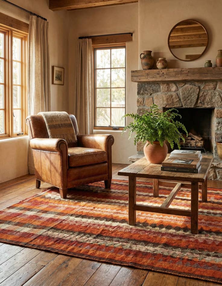 Detail image of 4' 4 x 7' 7 Jajim Rug