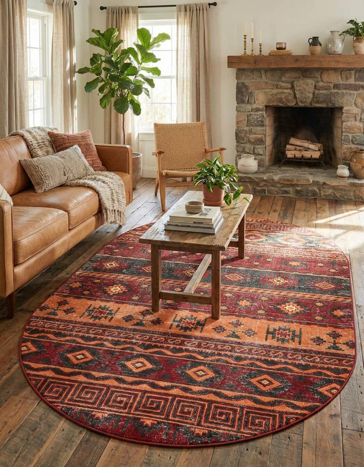 Detail image of  6' 1 x 9' Lucerne Oval Rug